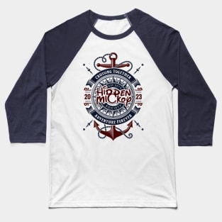 HMS Two-Anchor Nautical 2023 Edition T-Shirt (Navy & Maroon) Front & Back T-Shirt T-Shirt Baseball T-Shirt